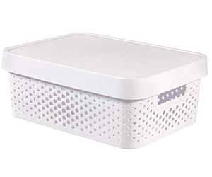 CURVER Infinity White Plastic Storage Box With lid 36x27x14[cm] 11L