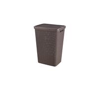 Curver Jute Woven Effect 70% Recycled Rectangular Laundry Hamper 58 Litres ? Peppercorn