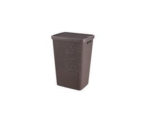 Curver Jute Woven Effect 70% Recycled Rectangular Laundry Hamper 58 Litres ? Peppercorn