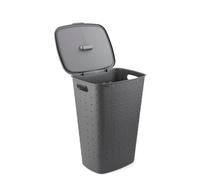 Curver K258698 Softex Gray Laundry Basket, 56 L