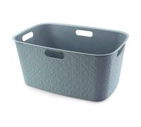 CURVER Softex 45L Laundry Chest - Stylish Design - Lightweight and Practical - 70% Recycled - 59 x 39 x 27 cm - Blue