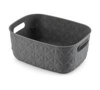 Curver K258718 SOFTEX Small Gray Basket, 26.5x19.5x11cm