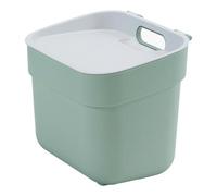 Curver Ready to Collect 5L Trash Can - Ideal Under Sink - With Wall Mount - Kitchen, Compost, Bathroom, Laundry Room - 100% Recycled - Green
