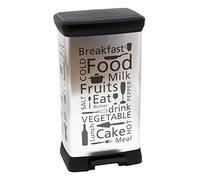 CURVER Kitchen Decoration 204155 Pedal Bin 50 L Silver Metal Look Polypropylene
