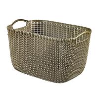 Curver "Knit" Rectangular Basket, Brown, 19 Litre