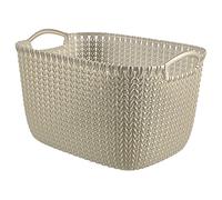 Curver Basket Knit Rectangular 19L in White, 39.5 x 29.5 x 23.6 cm