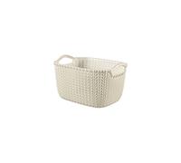 CURVER "Knit Rectangular Basket, White, 8 Litre