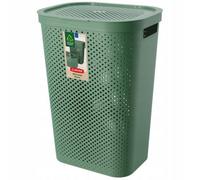 Curver Laundry Basket, 60 L, 43.7 X 35.1 X 60.2 Cm, Recycled Plastic, Infinity Green