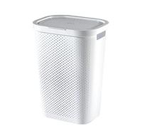 Curver Laundry Basket, 60 L, 43.7 x 35.1 x 60.2 cm, Recycled Plastic,White