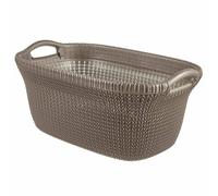Curver Laundry Basket Knit 40L Metallic Brown Clothes Hamper Laundry Hamper