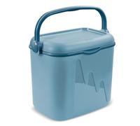 Curver Light Blue Portable Travel Cooler Box with Removable Lid & Locking Handle Lightweight Durable Compatible with Refrigerant Cartridges Ideal Picnic Camping Beach Fishing (32L)