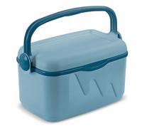 Curver Light Blue Portable Travel Cooler Box with Removable Lid & Locking Handle Lightweight Durable Compatible with Refrigerant Cartridges Ideal Picnic Camping Beach Fishing (10L)