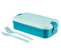 Curver Lunchbox Lunch & Go with Cutlery 23,5x13,5x6,3cm in Blue, 23.5 x 13.5 x 6.3 cm
