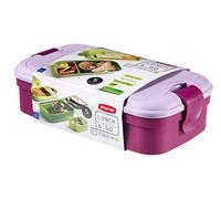 Curver 00768-B35-00 mit Besteck Lunchbox Lunch & Go with Cutlery 23,5x13,5x6,3cm in Purple, Plastic
