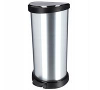 Curver Metal Effect - Pedal Bin, Essentials Garbage Can, Metal (40 L)