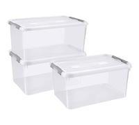 Curver Mobile Phone + Storage Box Set, Plastic, Transparent, 3 x 50 L, 3