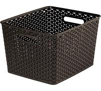 CURVER My Style Large Rectangular Storage Basket, Dark Brown, 18 Litre