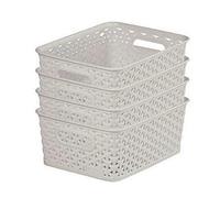 Curver My Style Set of 4 4 Litre Small Storage Boxes - Grey
