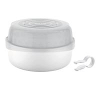 Curver My Style Rattan Effect Set of 4 Kitchen, Living room, Bathroom, Bedroom, Utility Small Rectangular Storage Baskets 4 Litres - Light Grey