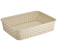 Curver Basket My Style Office A5 Rattan-opticin Creme, 26 x 20 x 6 cm