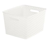 Curver Nestable Rattan Basket White 18L [196861]