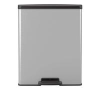 Curver Pedal Bin Deco 65 L Silver Home Kitchen Trash Can Waste Rubbish Bin