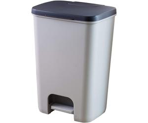 Curver Pedal Bin Essentials 20L Light Grey Trash Can Waste Container Pedal Bin