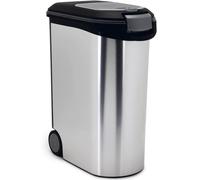 Curver Pet Food Container 20 kg 54 L Silver Wheels Cat Dog Rabbit Litter HQ