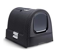 Curver Petlife Cat Litter Box with Lid and Scoop, Easy-Clean Drawer System for Hygienic Maintenance, Odour-Control Filter and Paw Scraper Grid, 51.5 x