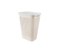 Curver Pure Oasis White Plastic Laundry Hamper, 55L
