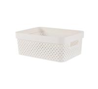 Curver Pure Oasis White Plastic Nestable Storage Basket (H)14Cm (W)36Cm (D)27Cm
