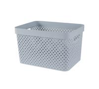 Curver Pure Stone Blue Plastic Nestable Storage Basket (H)26Cm (W)36Cm (D)22Cm