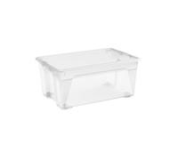 Curver R Box Clear 45L Large Stackable Wheeled Storage Box With Lid