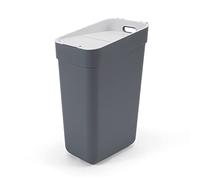Curver Ready to Collect 100% Recycled 30L Kitchen Accessories Recycling Lift Top Bin Dark Grey with Light Grey Lid