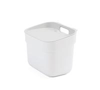 CURVER Ready to Collect 100% Recycled 5L Kitchen Accessories Recycling Lift Top Bin White Light Grey Lid
