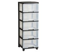 Curver Shelf Basket, Plastic, Black, 37 X 39 X 100 Cm