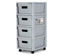 Curver Shelves 4 X 10 L, Grey, 30X36X69