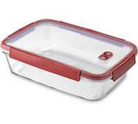 Curver Smart Cook Storage Container 2.3 L, L x W x H: 20 x 28.8 x 7.9 cm, Rectangular, Safe Locking System, Suitable for Fridge, Freezer, Oven and Microwave