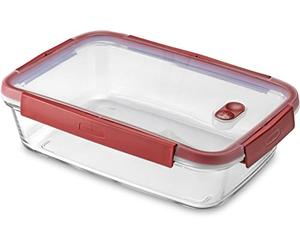 Curver Smart Cook Storage Container 2.3 L, L x W x H: 20 x 28.8 x 7.9 cm, Rectangular, Safe Locking System, Suitable for Fridge, Freezer, Oven and Microwave