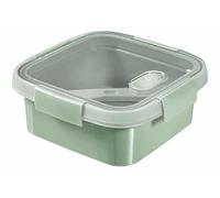 Curver | Smart to Go Lunch 0.9 L Eco, Green, 100% Recycled Material, 16.2 x 16.2 x 7 cm