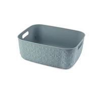 CURVER Softex 12.5L Storage Basket - Stylish Design - Lightweight, Stackable and Practical - 100% Recycled - 37 x 29 x 14 cm - Blue