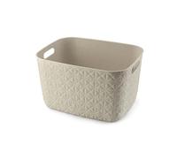 CURVER Softex 19L Storage Basket - Stylish Design - Lightweight, Stackable and Practical - 100% Recycled - 37 x 29 x 22 cm - Off-White
