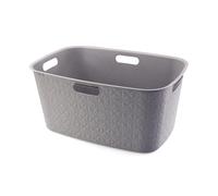 Curver Softex 45L Laundry Basket, 70 percent Recycled Material, Durable, Lightweight, Taupe