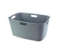 Curver Softex 45L Laundry Basket, 70% Recycled Material, Durable, Lightweight, Teal