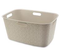 CURVER Softex 45L Laundry Chest - Stylish Design - Lightweight and Practical - 70% Recycled - 59 x 39 x 27 cm - Off-White