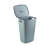 CURVER Softex 56L Laundry Basket - Stylish Design - Lightweight, Stackable and Practical - 70% Recycled - 59 x 43 x 34 cm - Blue