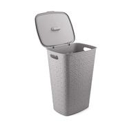 CURVER Softex 56L Laundry Chest - Stylish Design - Lightweight, Stackable and Practical - 70% Recycled - Spacious Size 59 x 43 x 34 cm - Taupe