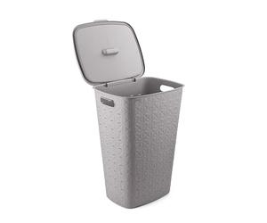 CURVER Softex 56L Laundry Chest - Stylish Design - Lightweight, Stackable and Practical - 70% Recycled - Spacious Size 59 x 43 x 34 cm - Taupe