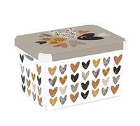 Curver Stockholm Deco Storage Box, 22 Litres - Celestial, Pink