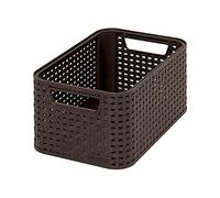 Curver Style 205824 Storage Basket Rattan Look Size S Second-Generation Polypropylene